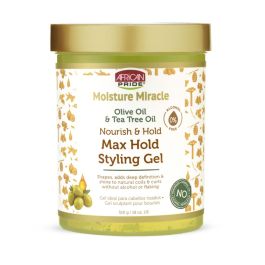 African Pride Moisture Miracle Olive Oil & Tea Tree Oil Max Hold Styling Gel 510 g