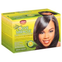 African Pride Olive Miracle Deep Conditioning No – Lye Relaxer System Regular